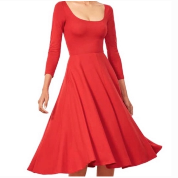 Reformation Dresses & Skirts - NWT Reformation Red Lou Midi Dress Size S